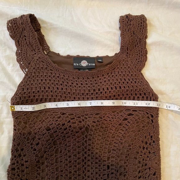 Ultra cute! Crochet sleeveless sweater top - Picture 7 of 11